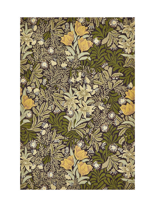 Morris & Co Bower Teppich Rechteckig Synthetisch,Polyester/Cotton/Leather Green