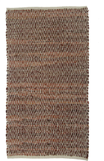 InTheBox Rombo Rug Rectangular Summer Leather Brown / Beige