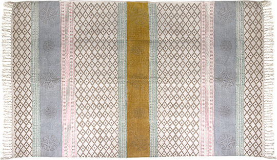 Zaros Block Print Cotton Pink/green