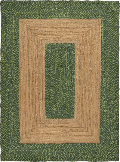 Rug Rectangular Summer Wicker Green