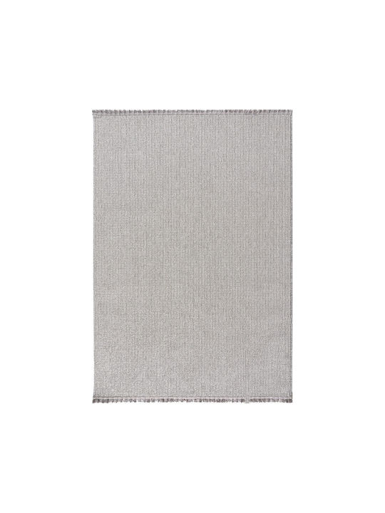 Beauty Home Rutschfestes Rechteckiges Wohnzimmer Teppich Grau Weiß 200x280cm