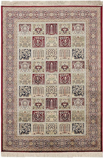 Newplan Sonia 9961/301220 Teppich Rechteckig Synthetisch,Polyester/Cotton/Leather mit Fransen Multicolour