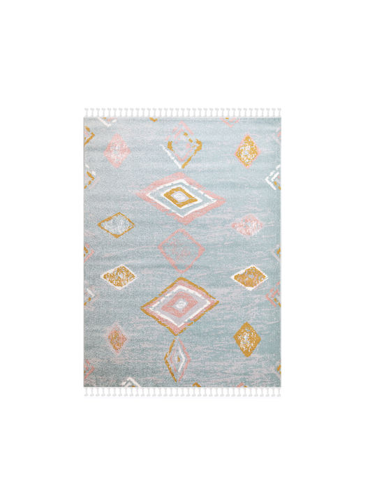 Ezzo Marrakesh B803AX6 Rug Rectangular with Fringes Light Blue