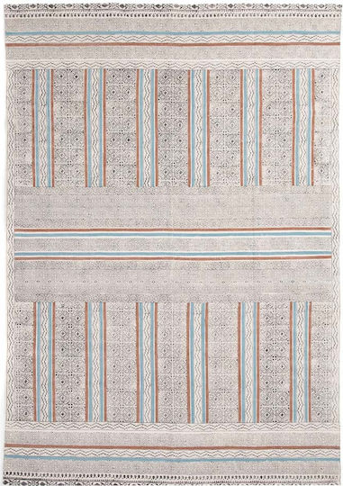Royal Carpet Kilim Lotus 421 Rug Rectangular Cotton Gray