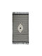 Inart Evil eye Rug Rectangular Summer Cotton with Fringes Ecru / Dark Grey