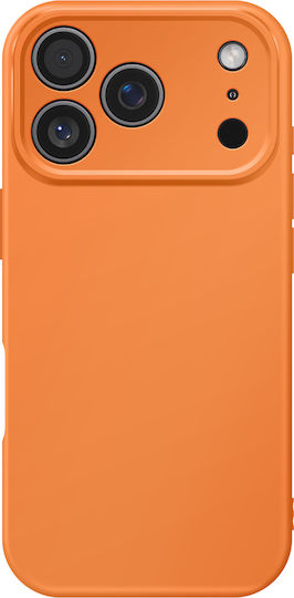 Avizar Case iPhone 17 Pro Soft-Touch Model In Soft Anti-Slip Silicone Orange