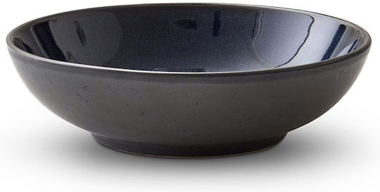 Bitz Plate Pasta Ceramic Black with Diameter 20cm