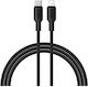 Recci Regular la Cablu Lightning 30W Negru 1.2m (RS46CL)
