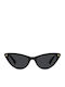 Polaroid Women's Sunglasses with Black Horn-Rimmed Frame and Grey Lens PLD6246/S 807/M9