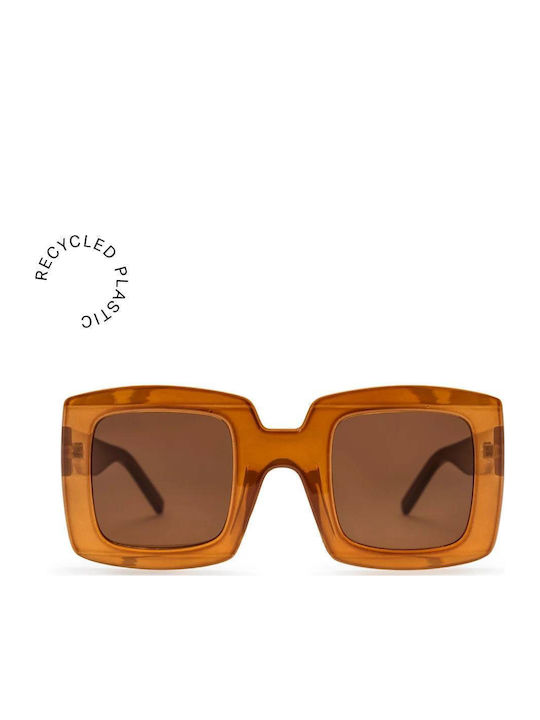 Chpo Bengan Women's Sunglasses with Brown Plast...