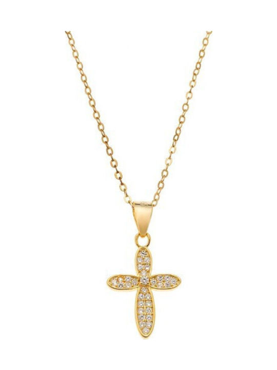 Senza Women's Cross from Gold Plated Silver