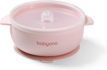 Babyono Детска Купа за Хранене от Силикон Розов