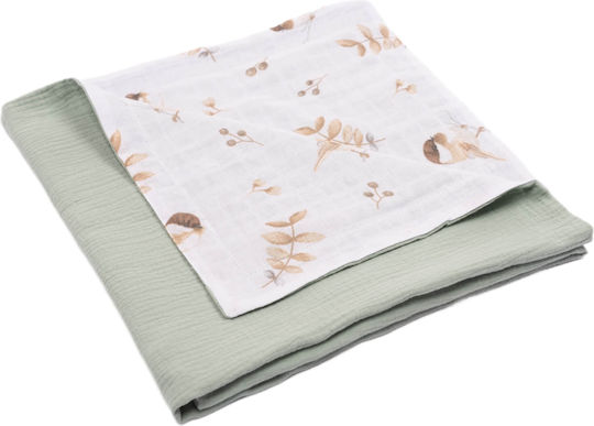 Kidizi Blanket Nursery Swaddling Blankets Cotton Green 110x75cm
