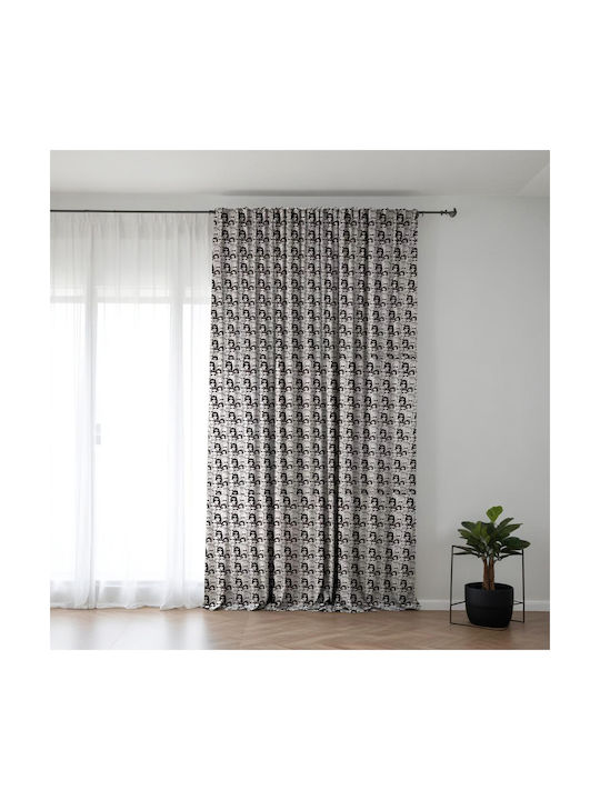Kidizi Perdea de Întunecare cu Coafură Pockerface Neagră 180x240cm