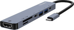 Savio USB Hub 7 Θυρών (USB-C) Savio USB Hub 7 Θυρών (USB-C)