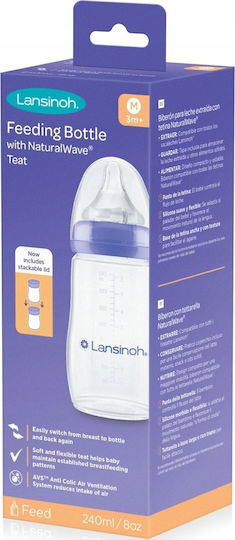 Lansinoh Plastic Baby Bottle Anti-Colic with Silicone Nipple for 1+ months 160ml