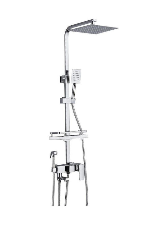 Robinetul Meu Coloană de duș cu Baterie 25cm Gri Robinetul Meu Coloană de duș cu Baterie 25cm Gri