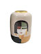 Ceramic Vase Small Colors Female Face Φ17x30cm 4/kib