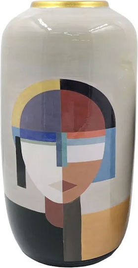 Ceramic Vase Large Colors Female Face Φ18x41cm 4/kib