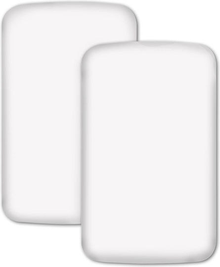 Kidizi Σετ Βρεφικά Σεντόνια Κούνιας Βαμβακερά με Λάστιχο Λευκά 90x50εκ. 2τμχ