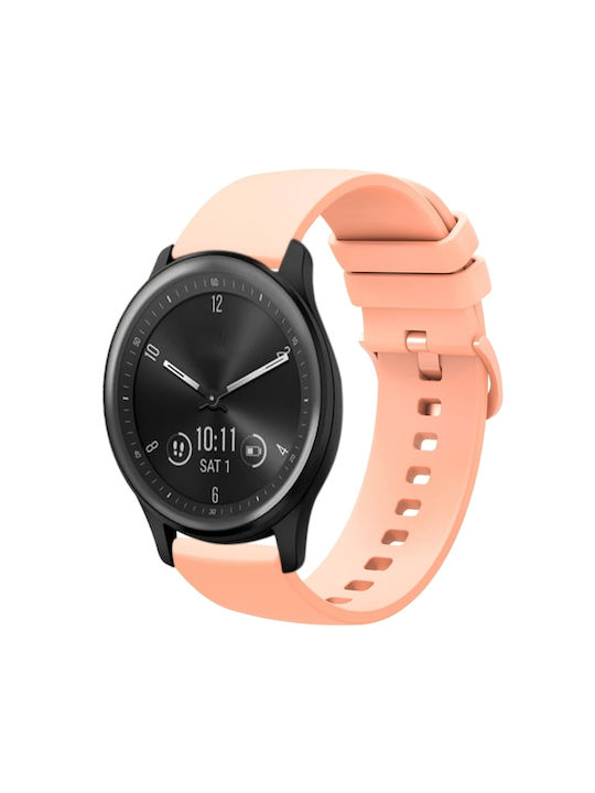 Monochrome Soft Silicone Watch Strap Garmin Venu 2 Plus 20mm Pink