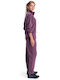 Rise & Vibe Women's Fabric Trousers with Elastic Regular Fit Purple