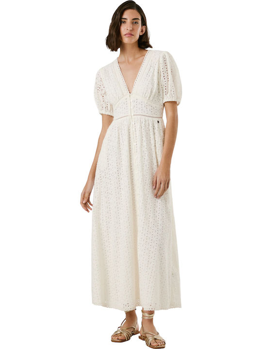 Rochie De Vară Pentru Femei Midi Alb