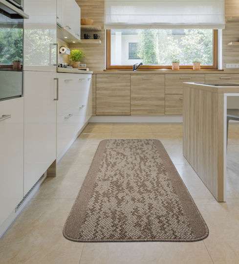 Non-Slip Kitchen Runner Mat Granite Mocha-Sugar 67x140