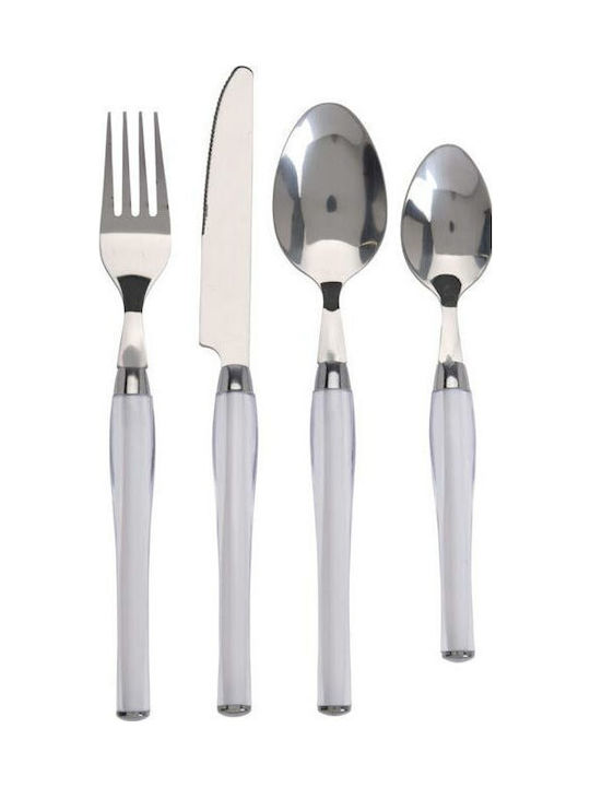 Excellent Houseware Σετ Μαχαιροπίρουνα Λευκά 24τμχ