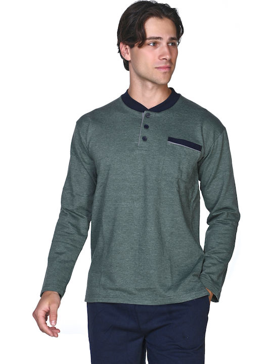 Comfort Men's Winter Pajamas Set Khaki