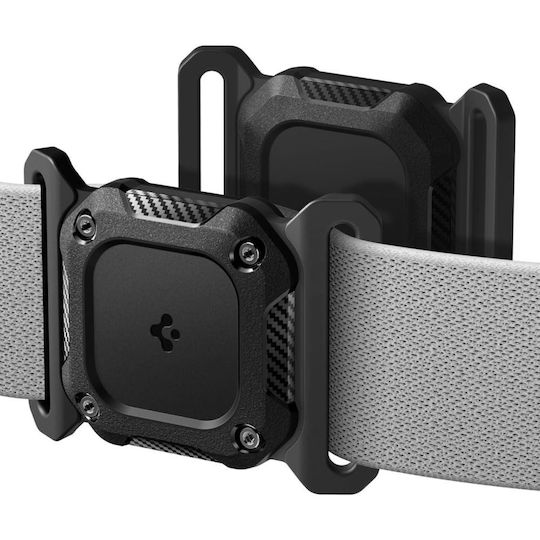 Spigen Tough Armor Θήκη Κολάρου Κατοικιδίων Σιλικόνης για AirTag σε Μαύρο χρώμα