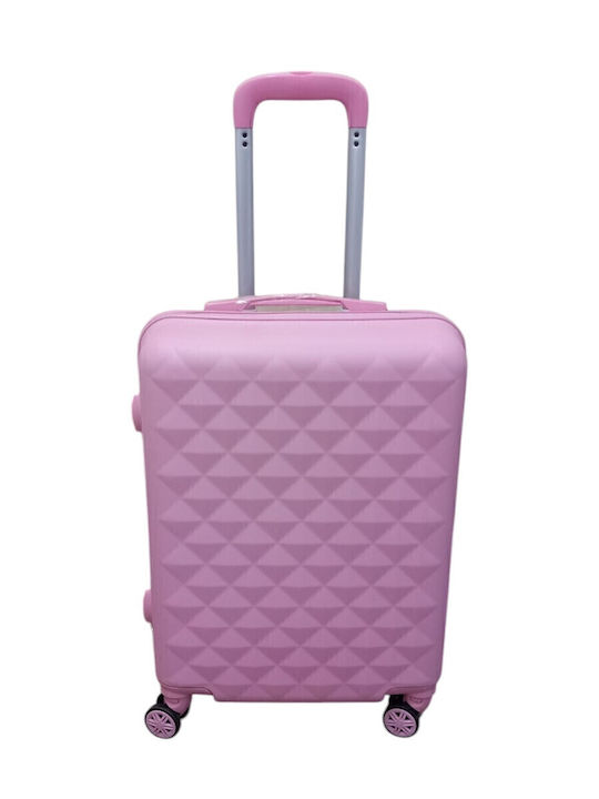 Kids Cabin Hard Pink Suitcase With 4 Wheels Height 55cm