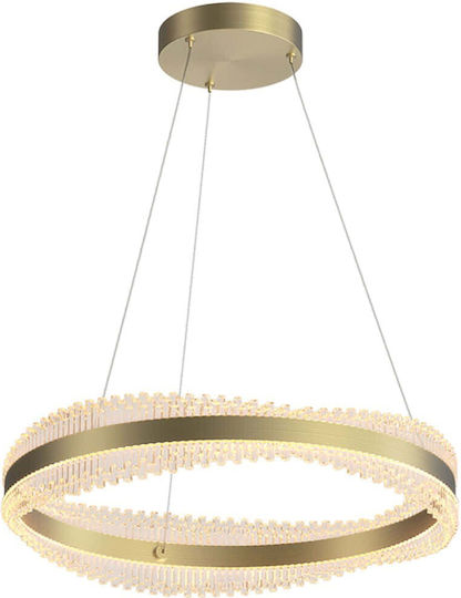 Zambelis Lights Pendant Light Gold with Crystals