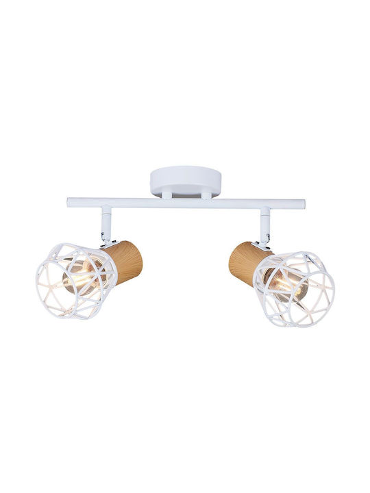 Vivalux Double Spot with Socket E27 in White Color
