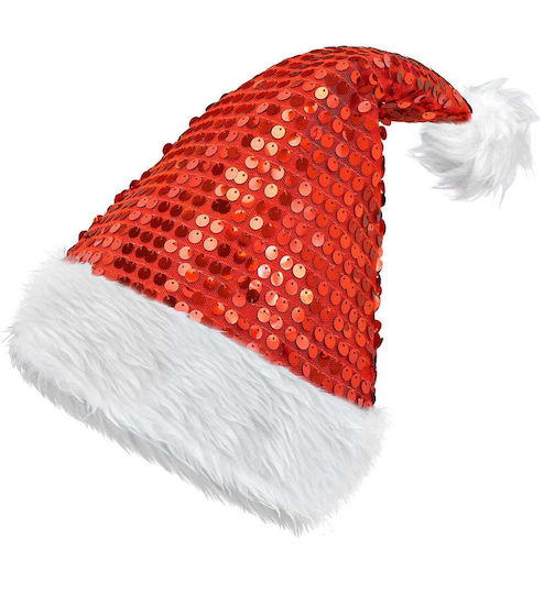 Sparkle Weihnachtsbekleidungsaccessoires für Αη-βασίλης Κappen mit Παγέτες Γούνα 12003