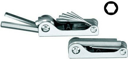 Germany Allen Wrenches Folding Set 7 Pieces 3 32-3 8 Inches