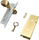 Metal Folding Door Lock Accordion Gold-Antique