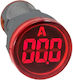 Aμπεροβολτομετρο Φ22 Κόκκινο Ψηφιακό 20-500va C 100α Αd22-22vam