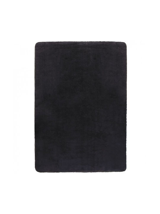 Vivaraise Eddy Covor Rectangular Din blană Negru