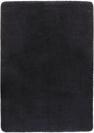 Vivaraise Eddy Covor Rectangular Din blană Negru