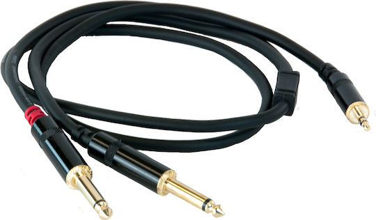 Master Audio Καλώδιο Ήχου 3.5mm male - 3.5mm male Μαύρο 3m MAS00034