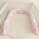 Crib Bumpers Braided Inside Pink, White