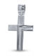 Psomas Herren Weißgold Kreuz 14K