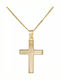 Men's Gold Cross 9K with Chain
