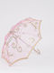 Eurolamp Kinder Regenschirm Gebogener Handgriff Rosa mit Durchmesser 41cm.