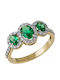 Ring with Zircon made of Gold 14K
