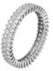 Damen Ring Vollring mit Zirkonia aus Weißgold 9K