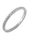 Ring with Diamond made of White gold 18K