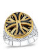 Dimitrios Exclusive Ring with Stones & Enamel made of Silver Gold Plated