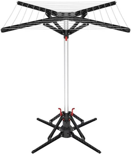 Folding Heated Floor Clothes Drying Rack with Hanging Length 16.9m